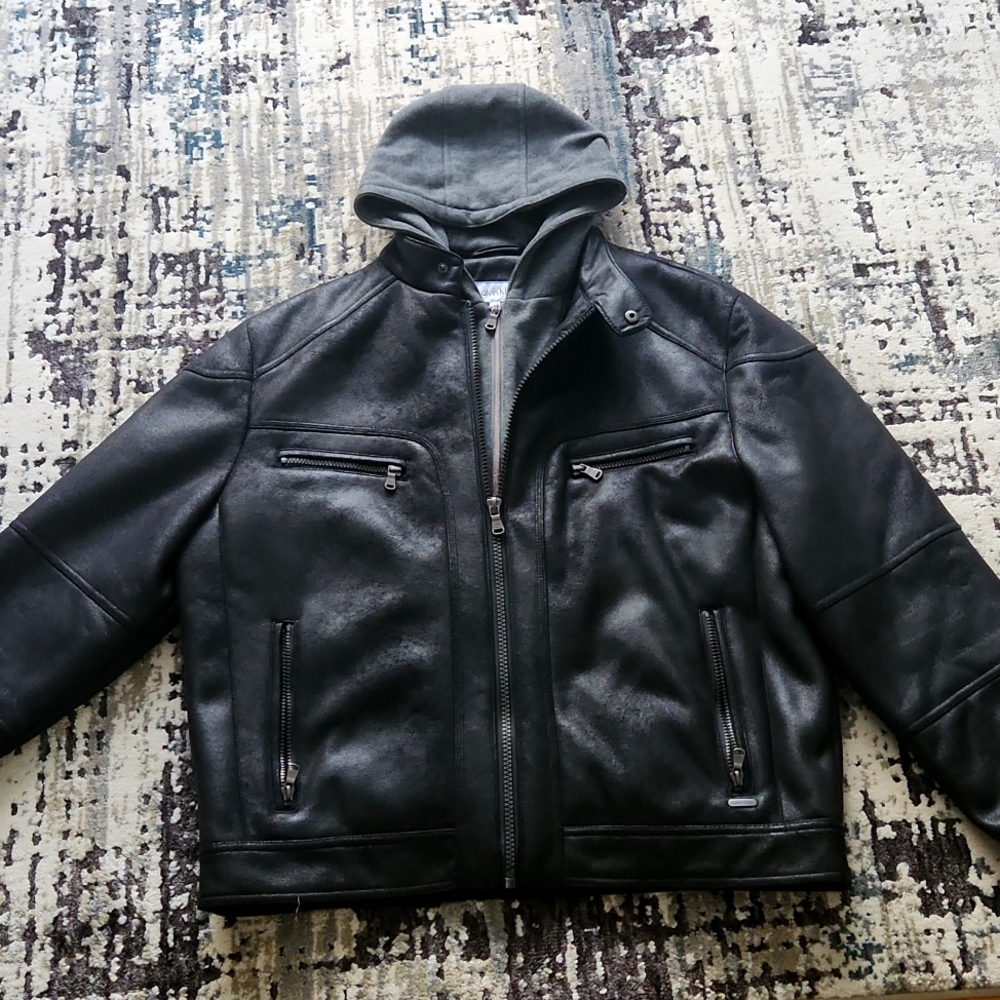 Calvin Klein Men's Faux Fur Lined Jacket